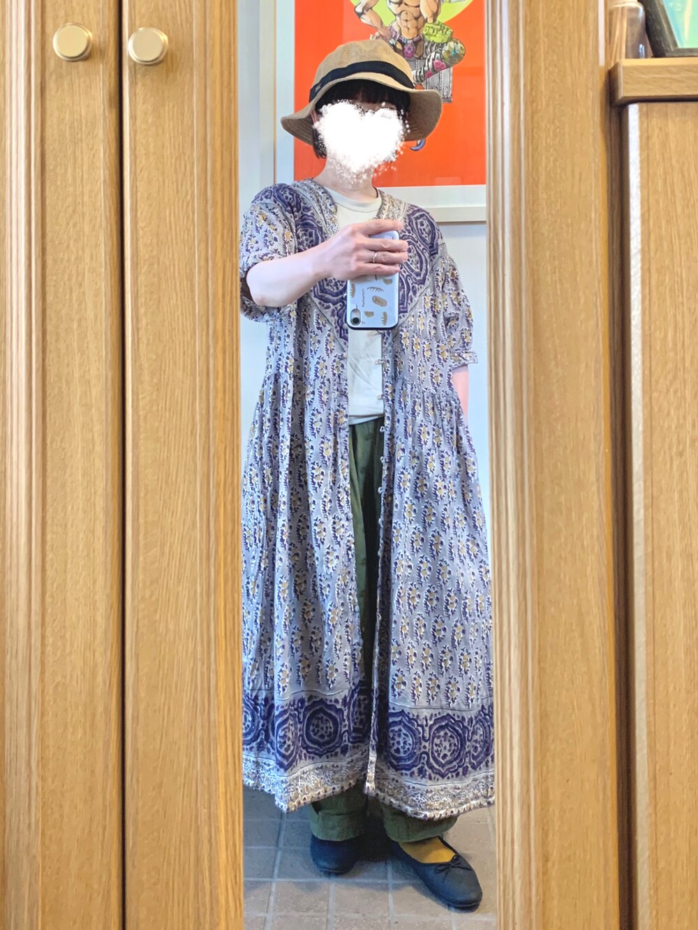「今日のコーデ、今日の服」｜「CALINERのアイテム（ワンピース/ドレス、パープル系）」を使った、まっきさん（レディース・149cm）の春コーディネートの2枚目の写真