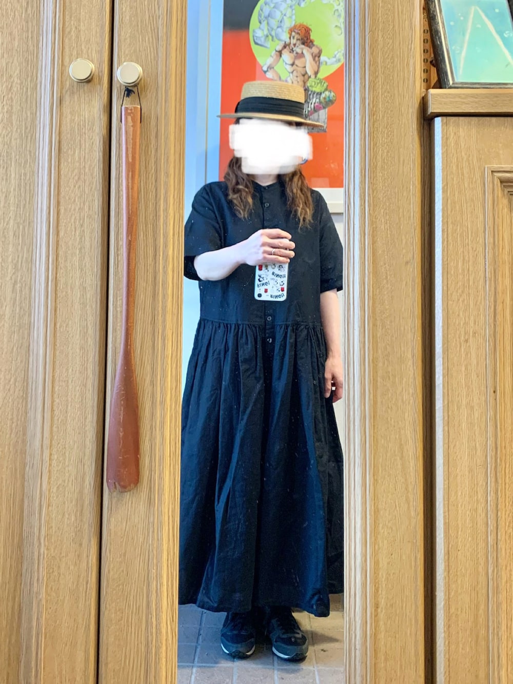 「一昨日のコーデ、一昨日の服、買ったもの、キャップ」｜「無印良品の婦人　ヘンプ混　ツイル　半袖シャツ（シャツ/ブラウス、ホワイト系）」を使った、まっきさん（レディース・150cm）の春コーディネートの2枚目の写真