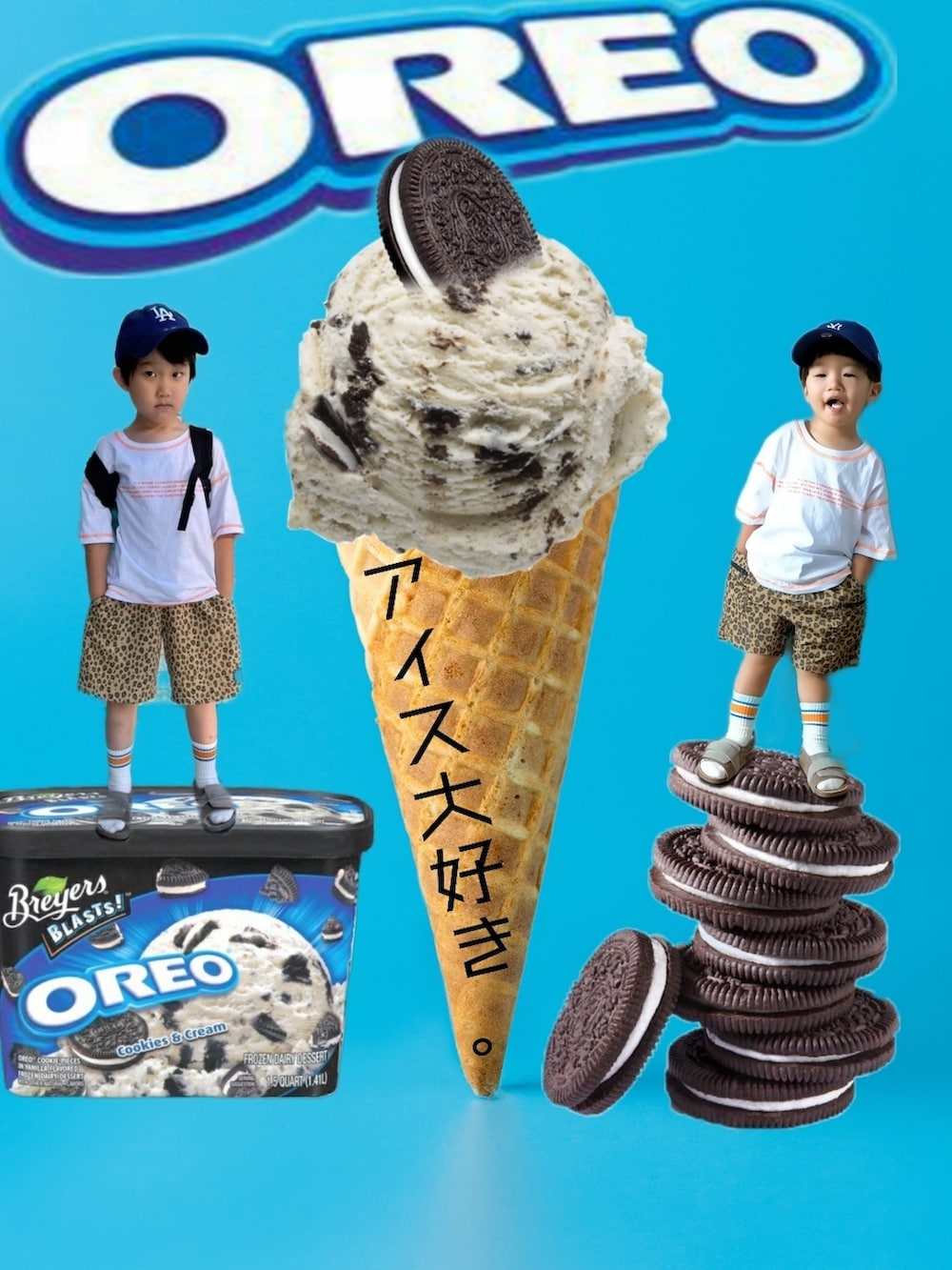 ホワイト系のTシャツ/カットソー、イエロー系のその他パンツ、ベージュ系のサンダルを着用したキッズの夏コーディネートの5枚目の写真