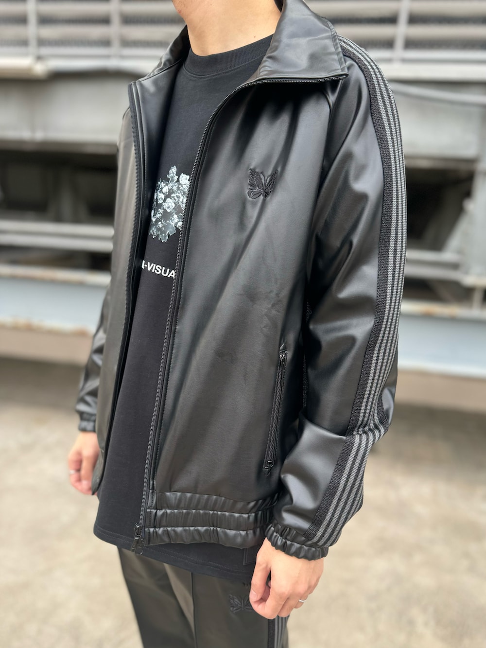 Needles トラックジャケット/パンツLHP限定ハーフレザーモデル