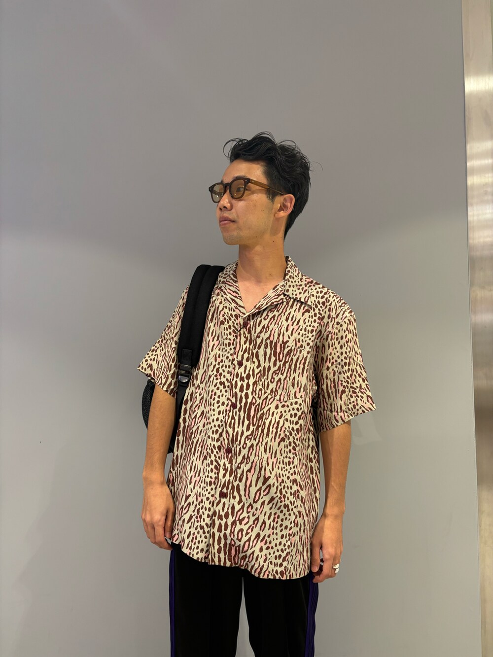Schott ショット レオパード 切替シャツ ヒョウ柄 【送料無料