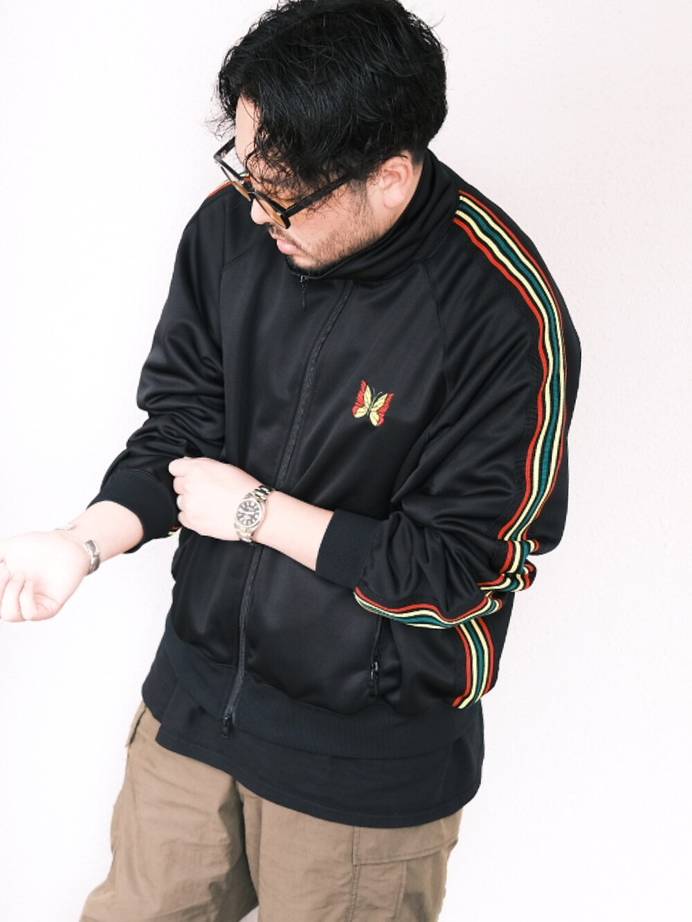 Needles BEAMS ベロアジャージ 黒 グレー TAKASHI ITO(BEAMS MEN