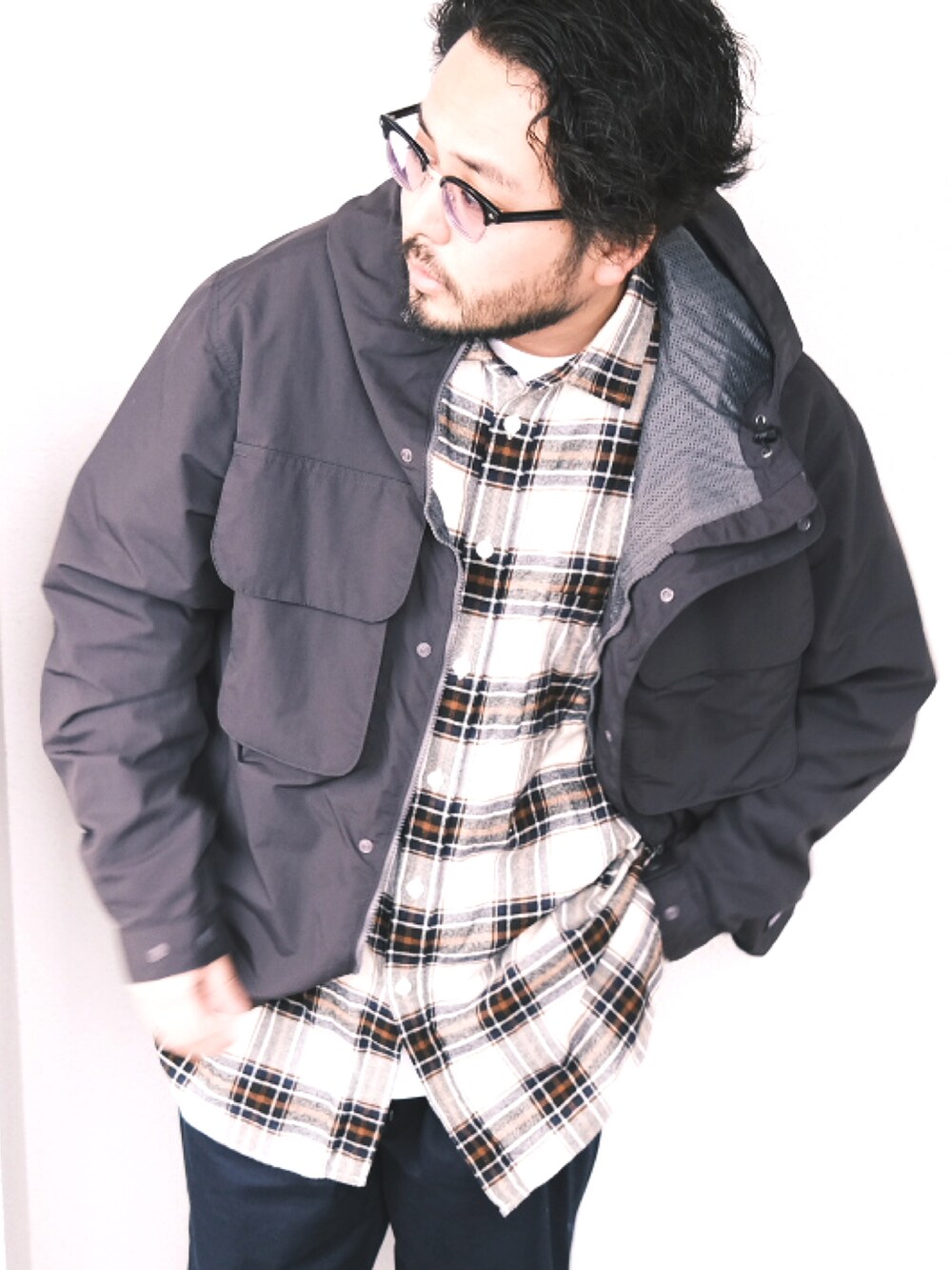 大理石模様 ナイロンジャケット beams ケンタウロス健太着用 TAKASHI ITO(BEAMS MEN)|patagoniaのナイロンジャケットを使っ