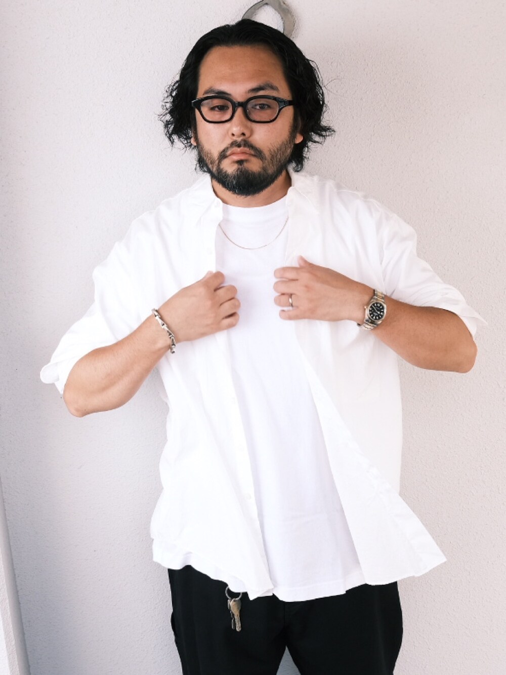 TAKASHI ITO(BEAMS MEN)｜白山眼鏡のメガネを使ったコーディネート - WEAR