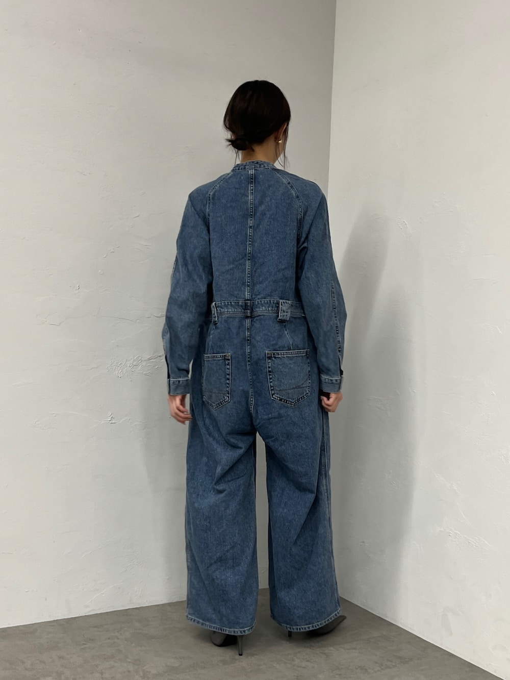 atelier SOMETHING STAND COLLAR JUMP SUIT/スタンドカラーデニム