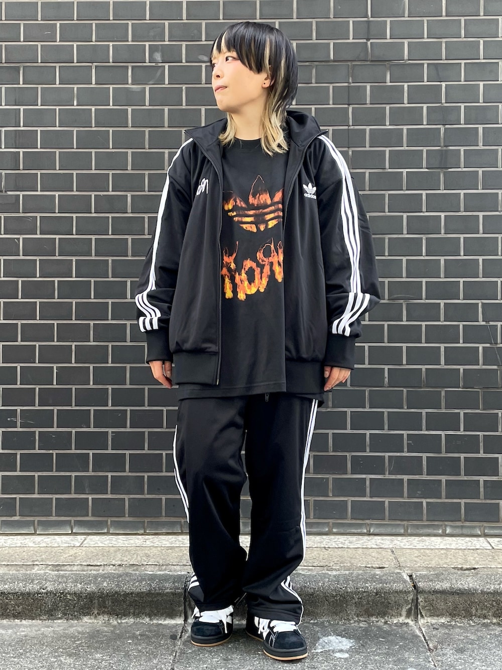 adidas korn track top Mサイズ adidas x KoRn Track Top Black コーン トラックトップ (adidas