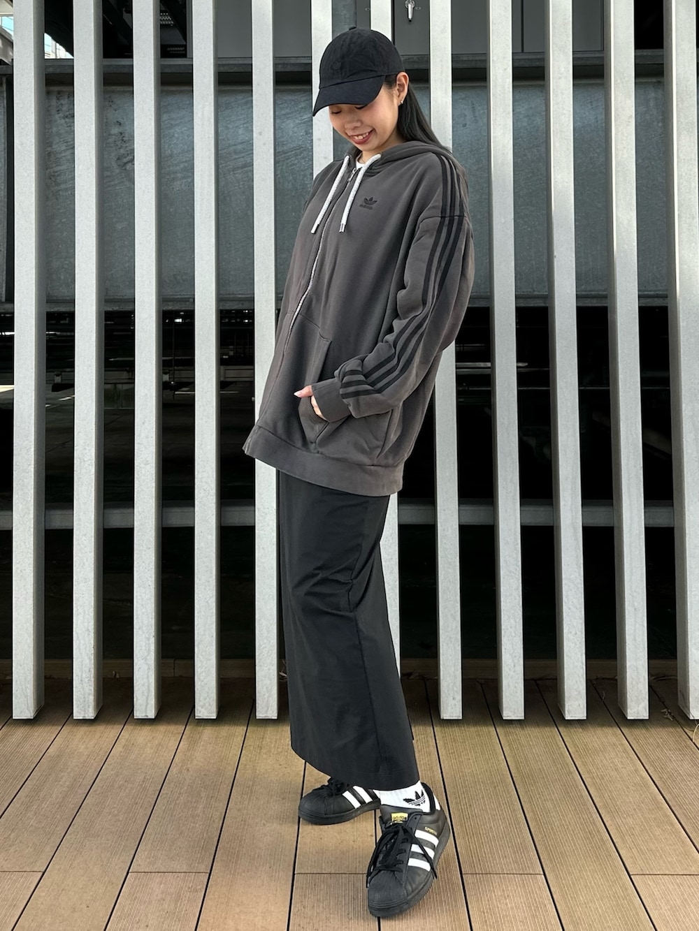 Adilenium オーバーサイズ フルジップパーカー / アディダスオリジナル