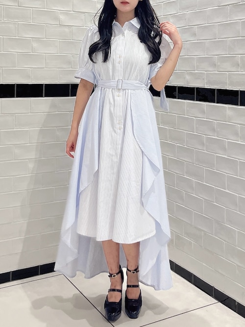 【POLO BCS コラボ】ヘムレイヤードシャツワンピース dazzlin（ダズリン）の「【POLO BCS コラボ】ヘムレイヤード