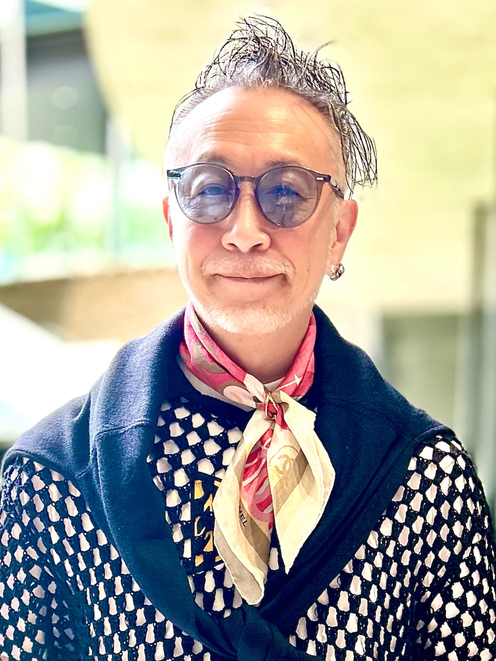 「きれいめカジュアル、大人カジュアル、オトナカジュアル」｜「BALのBAL / CHECKERED LOOSE GAUGE SKIPPER POLO（ポロシャツ、ブラック系）」を使った、pipimarさん（メンズ・170cm）の夏コーディネートの5枚目の写真