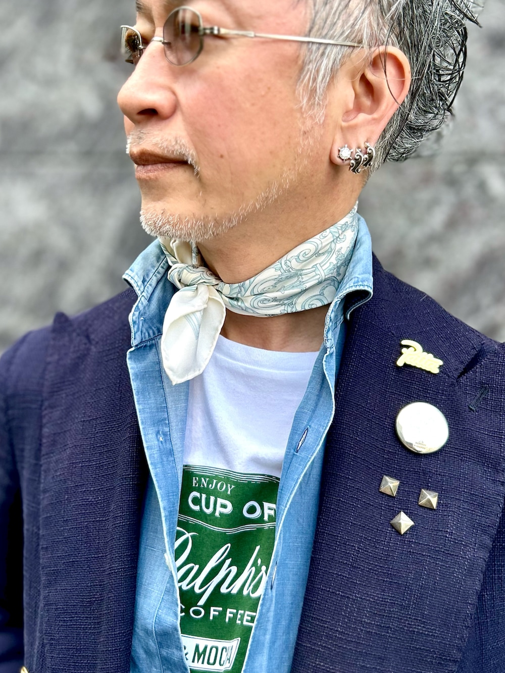 「オトナカジュアル、ミリタリー、プリントT」｜「POLO RALPH LAURENのアイテム（Tシャツ/カットソー、ホワイト系）」を使った、pipimarさん（メンズ・170cm）の夏コーディネートの3枚目の写真