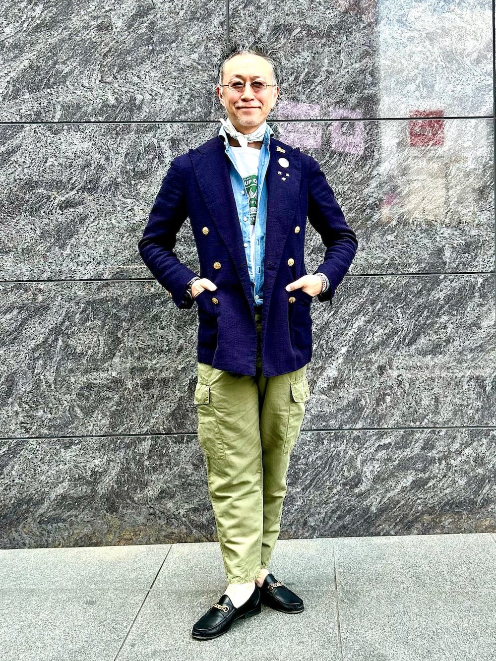 「オトナカジュアル、ミリタリー、プリントT」｜「POLO RALPH LAURENのアイテム（Tシャツ/カットソー、ホワイト系）」を使った、pipimarさん（メンズ・170cm）の夏コーディネートの4枚目の写真