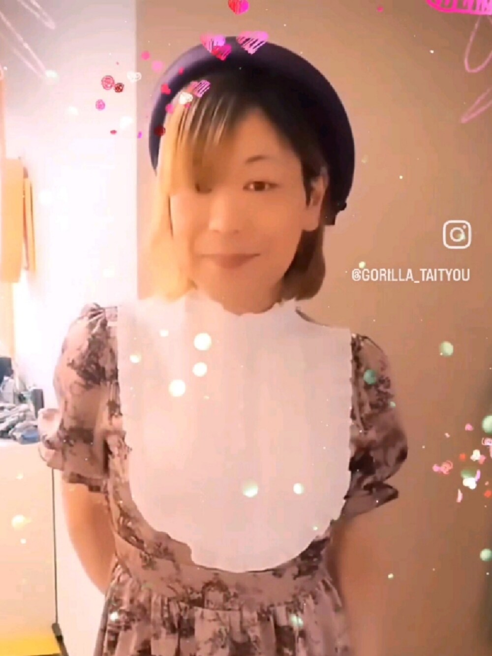 「春夏コーデ、ゆるコーデ、初夏コーデ、大人ガーリー、休日コーデ」｜「しまむらのアイテム（ワンピース、ピンク系）」を使った、ななお(七緒)さん（レディース・169cm）の春コーディネートの3枚目の写真