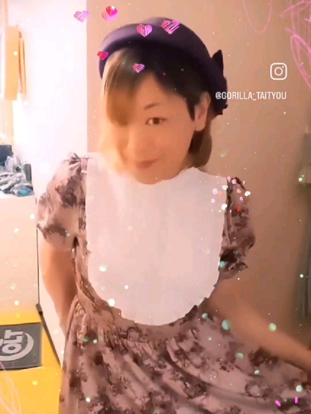 「春夏コーデ、ゆるコーデ、初夏コーデ、大人ガーリー、休日コーデ」｜「しまむらのアイテム（ワンピース、ピンク系）」を使った、ななお(七緒)さん（レディース・169cm）の春コーディネートの2枚目の写真