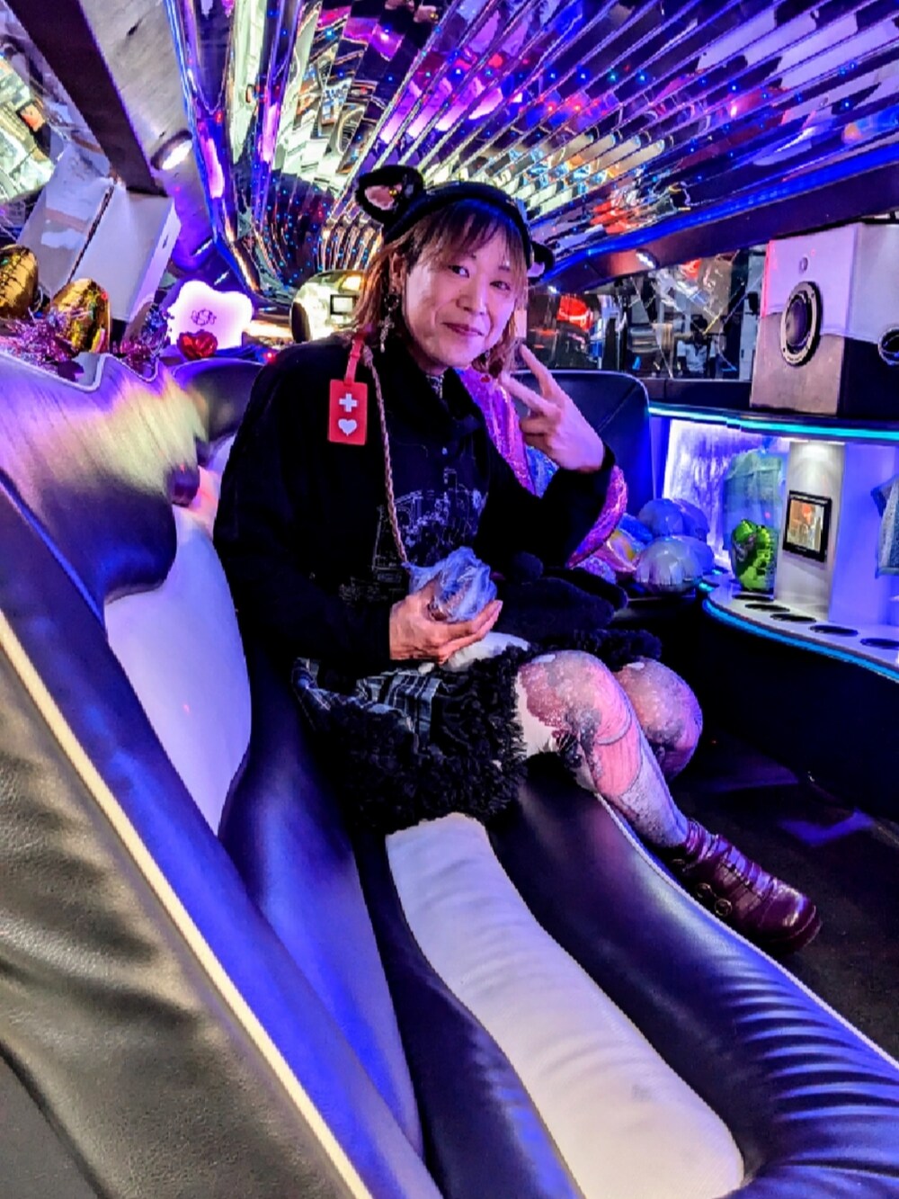 「休日コーデ、今日のコーデ、カジュアル、地雷」｜「OZZ ONESTEのアイテム（その他トップス、ブラック系）」を使った、ななお(七緒)さん（レディース・169cm）の春コーディネートの4枚目の写真