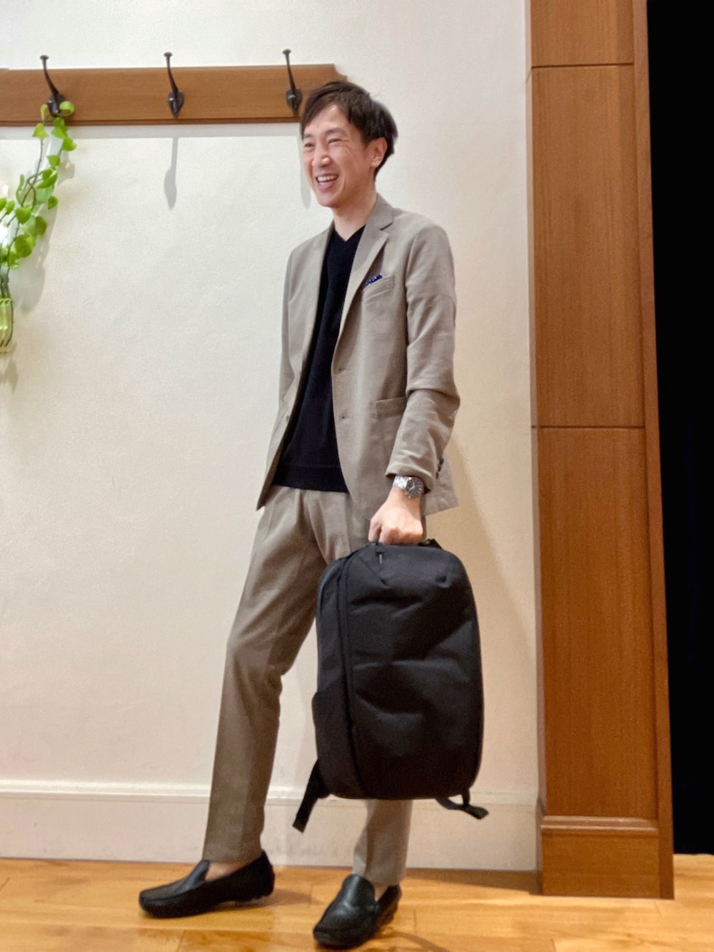 Tatsuo.YMさんの「《セットアップ/ビジカジ対応》Primeflex 吸水速乾 メランジ カノコ ストレッチイージーPT（NOLLEY’S）」を使ったコーディネートの3枚目の写真
