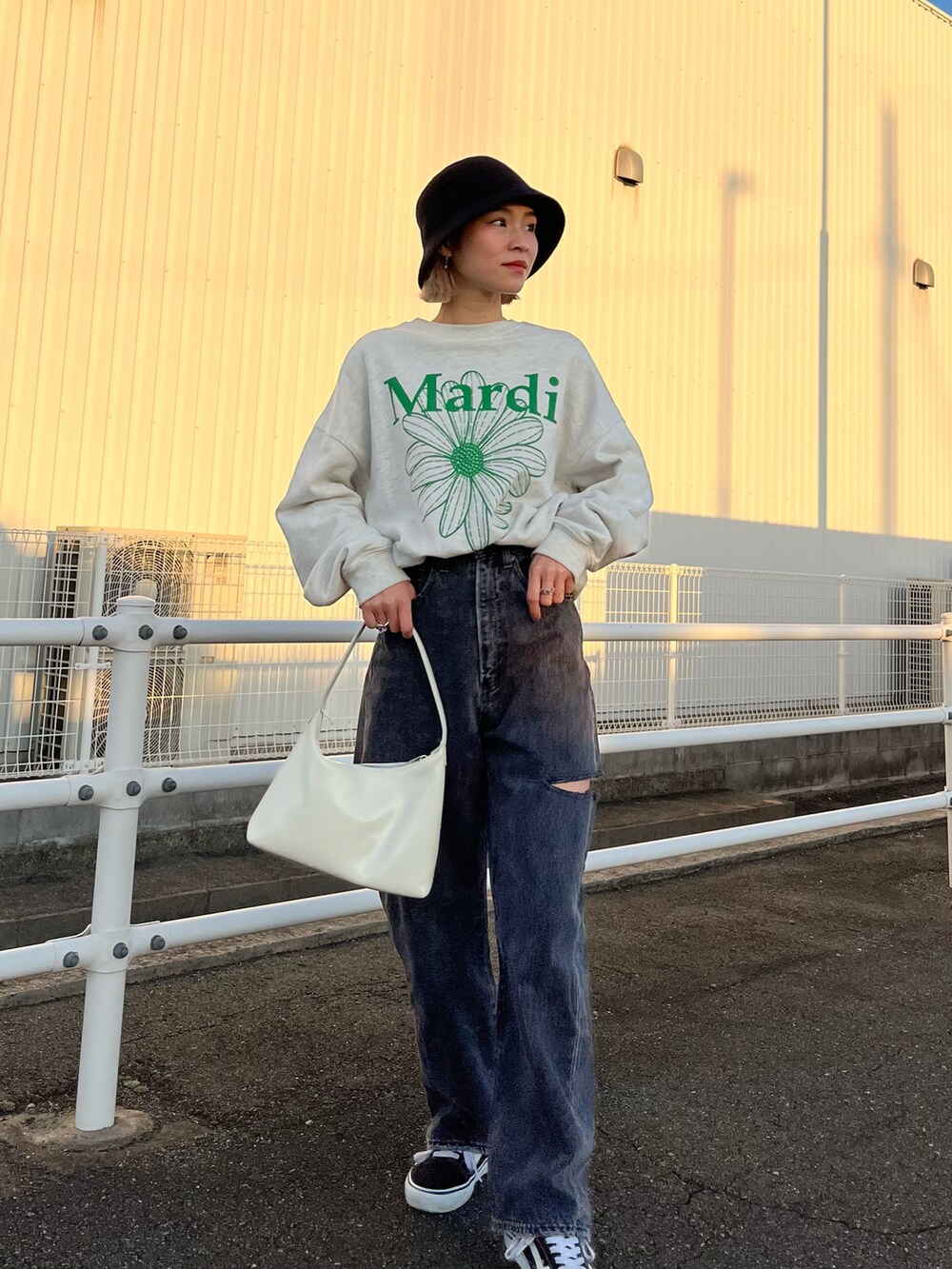 moussy サイドカットデニム　26 26 MOUSSY THIGH SLIT LOOSE STRAIGHT サイドカットデニム