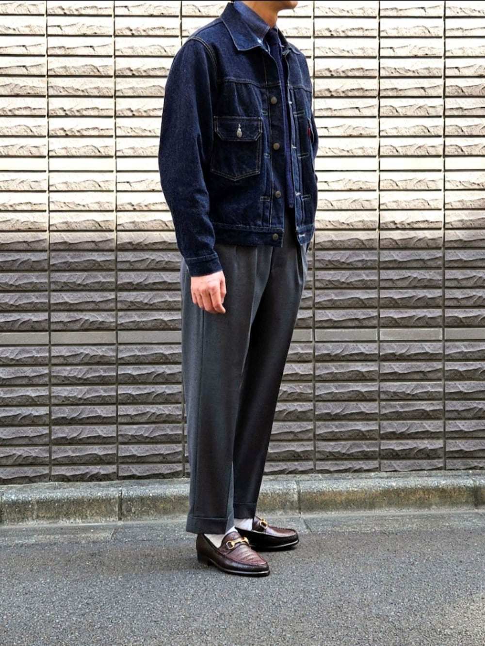 D・BLUEさんの「LEVI'S VINTAGE CLOTHING 1953 TYPE II トラッカージャケット 日本製（LEVI'S VINTAGE CLOTHING）」を使ったコーディネート