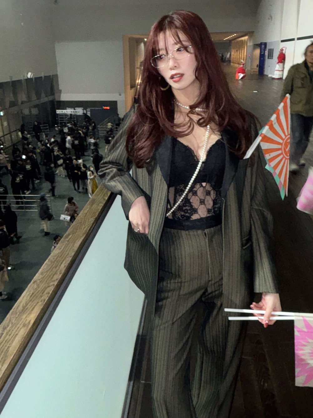 「パンツスタイル、セットアップ、高身長女子、LIVEコーデ、椎名林檎、冬、冬コーデ、ootd、ブラック」｜「PRANK PROJECTのアイテム（トップス、ブラック系）」を使った、oyukiさん（レディース・167cm）の冬コーディネートの3枚目の写真