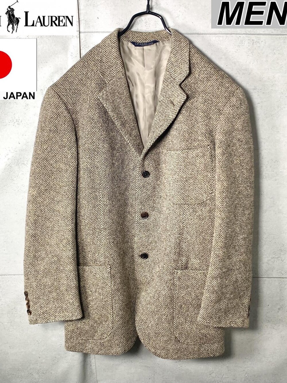 「大人カジュアル、ユニクロコーデ、ユニクロU、メンズコーデ、ラルフローレン、テーラードジャケット、タックワイドパンツ、ヒートテックコットンクルーネックT、ローファー、スラックス、パールネックレス」｜「Handmadeのアイテム（ネックレス、ホワイト系）」を使った、ambi_さん（メンズ・177cm）の冬コーディネートの3枚目の写真