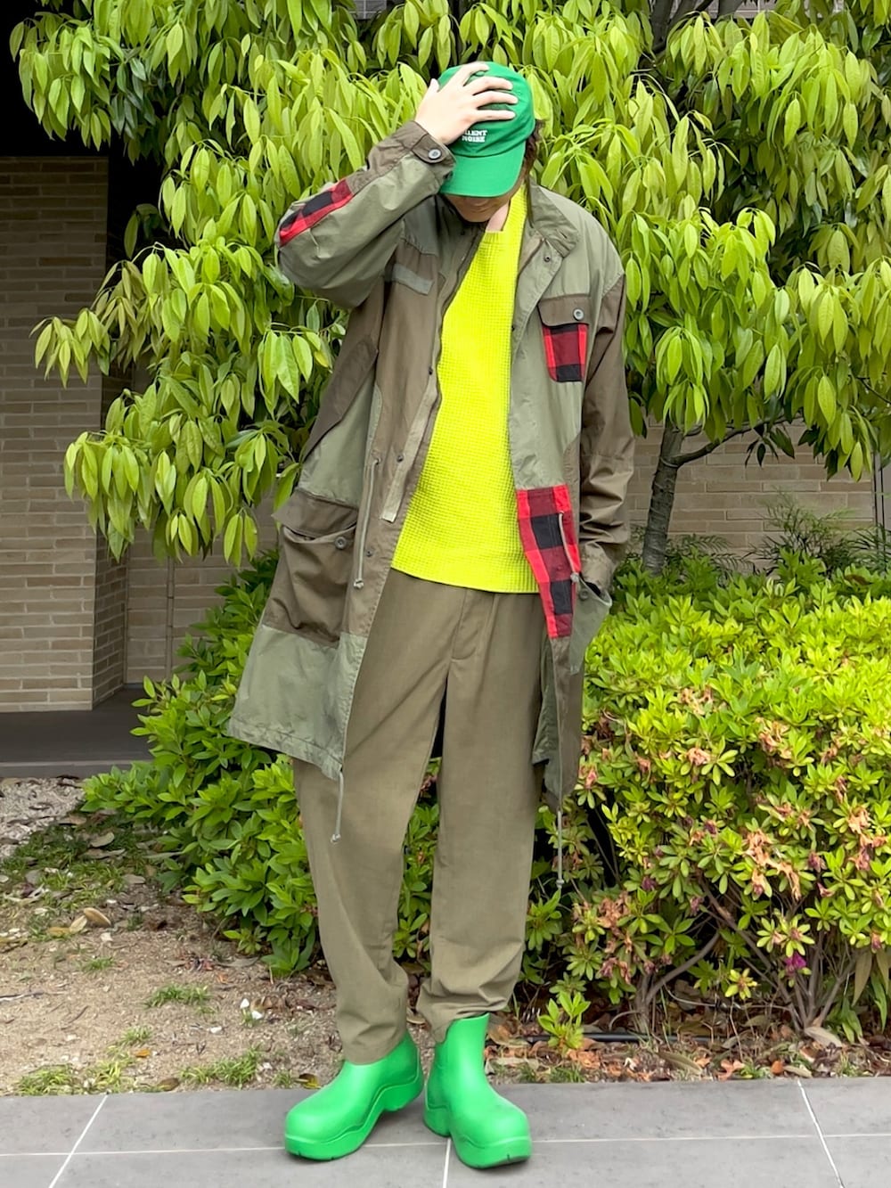 COMME des GARCONS HOMMEのモッズコートを使った人気ファッション