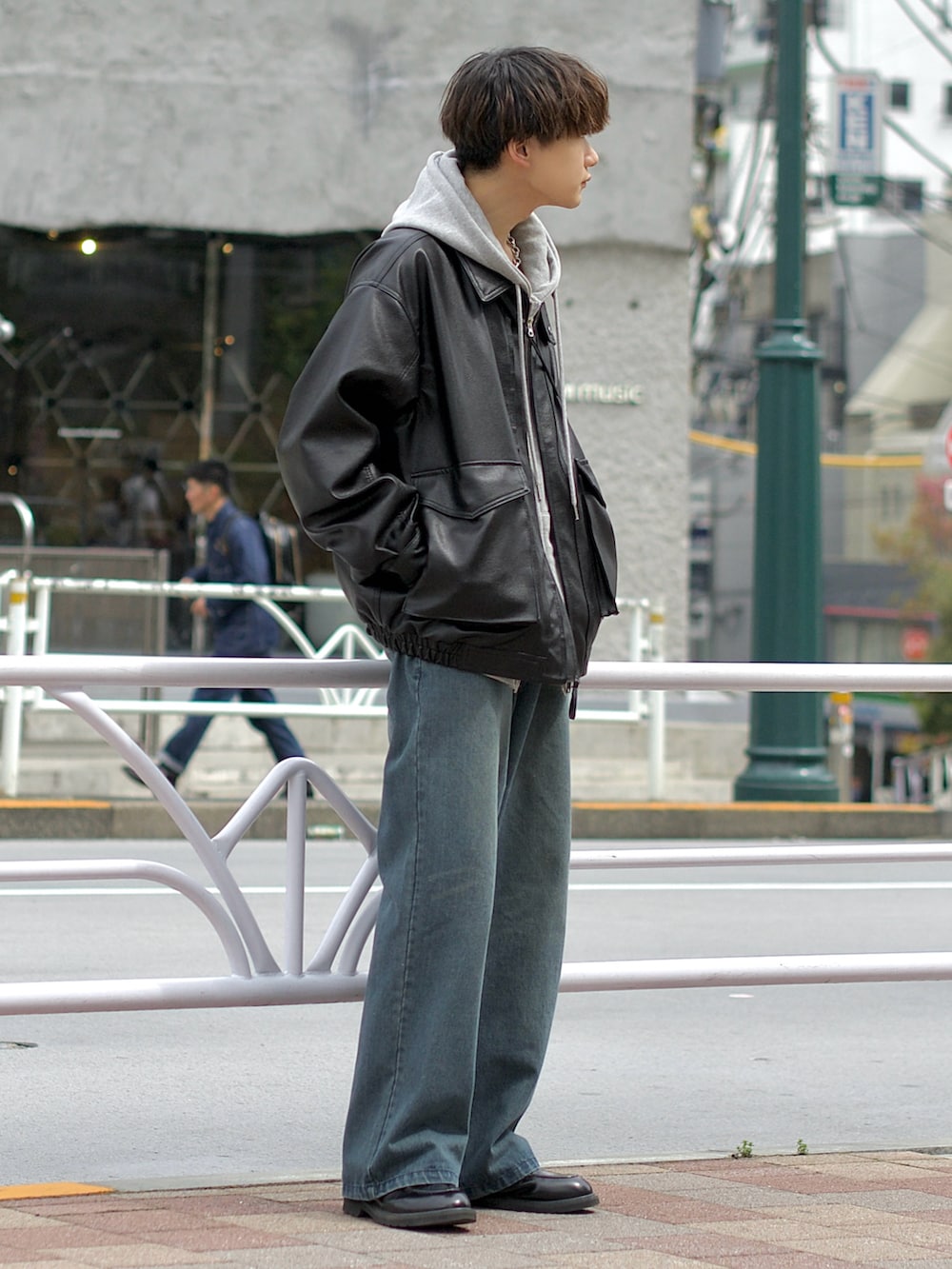 コールアンドレスポンス　レザージャケット　シングル　ブルゾン　ブラック　2 楽天市場】フェイクレザーフライトブルゾン niko and