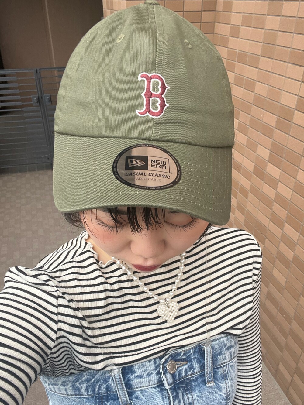 「春のNewスタイル、ジャケットスタイル、アパレルスタッフ、アパレル店員、春コーデ、出勤コーデ、春ファッション、骨格ウェーブ」｜「H&MのH&M - デニムベスト - ブルー（ダウンベスト、ブルー系）」を使った、暖乃さん（レディース・159cm）の春コーディネートの2枚目の写真