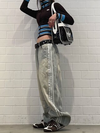 Adilenium シーズン 3 バナナフィット ウォッシュドデニムパンツ