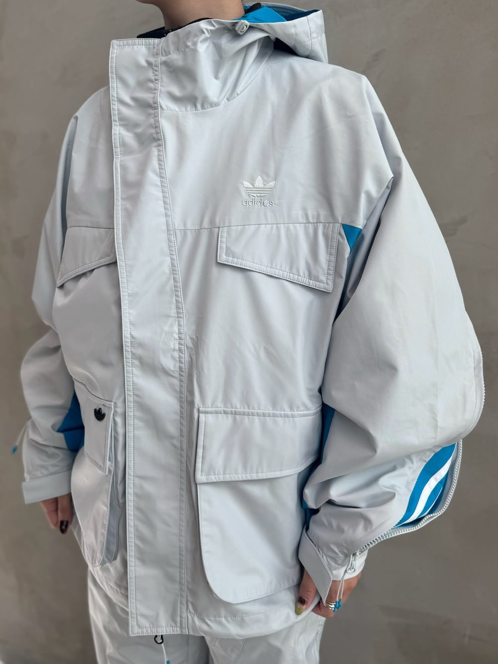 【アオ】アディダス ジャージ　異素材　切替　太アーム　ゆるだぼ　3XL アオ様専用】アディダス ジャージ 異素材 切替 太アーム ゆるだ