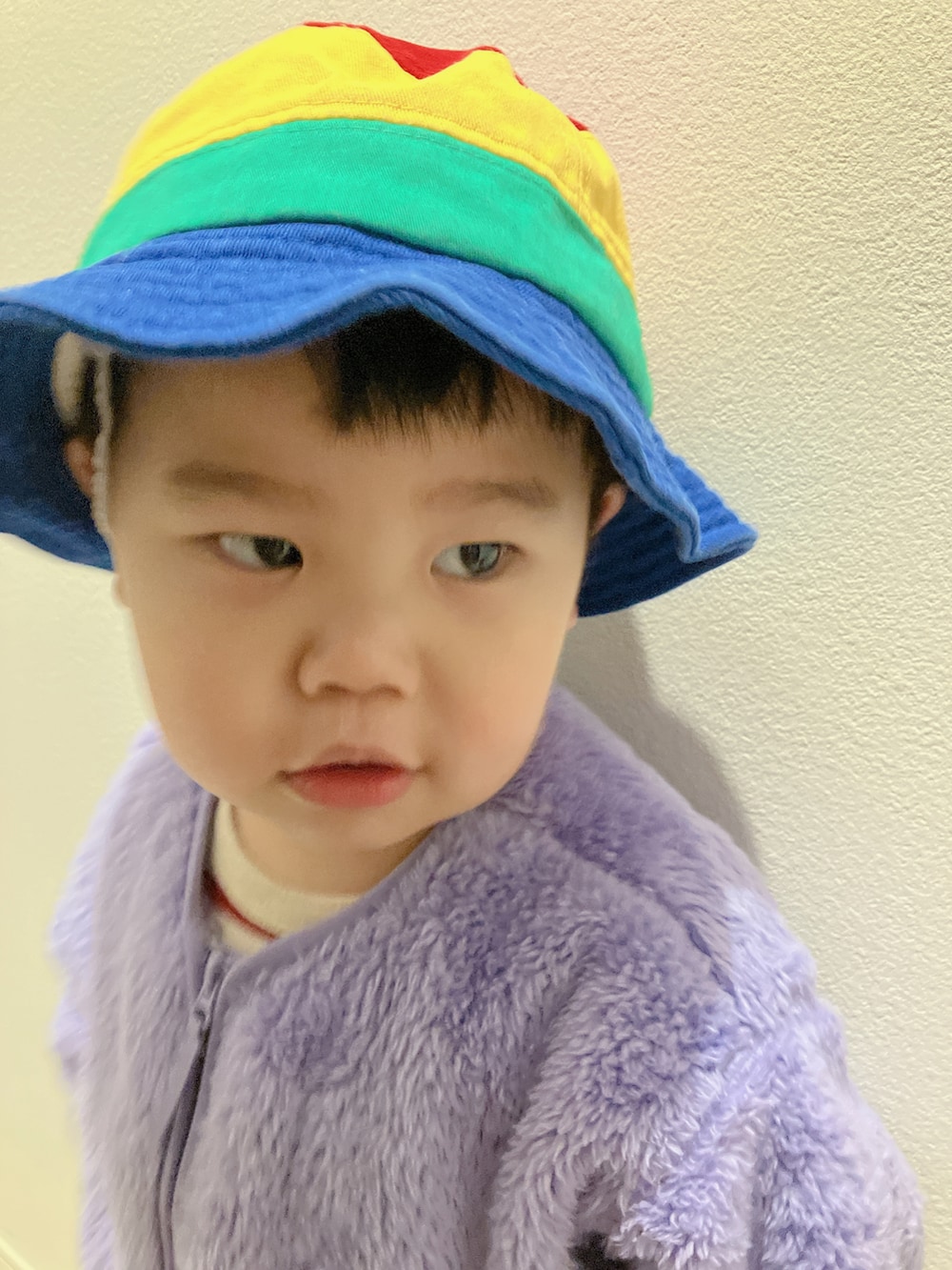 「登園スタイル、フリース、もこもこ、GU」｜「ANPANMAN KIDS COLLECTIONのアイテム（ハット、その他）」を使った、りんちゃんのさん（キッズ・90cm）の冬コーディネートの5枚目の写真