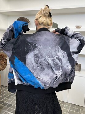 UNISEX】ニホンガソウガラショートMA-1 by MAO KAWASAKI(HARE)を