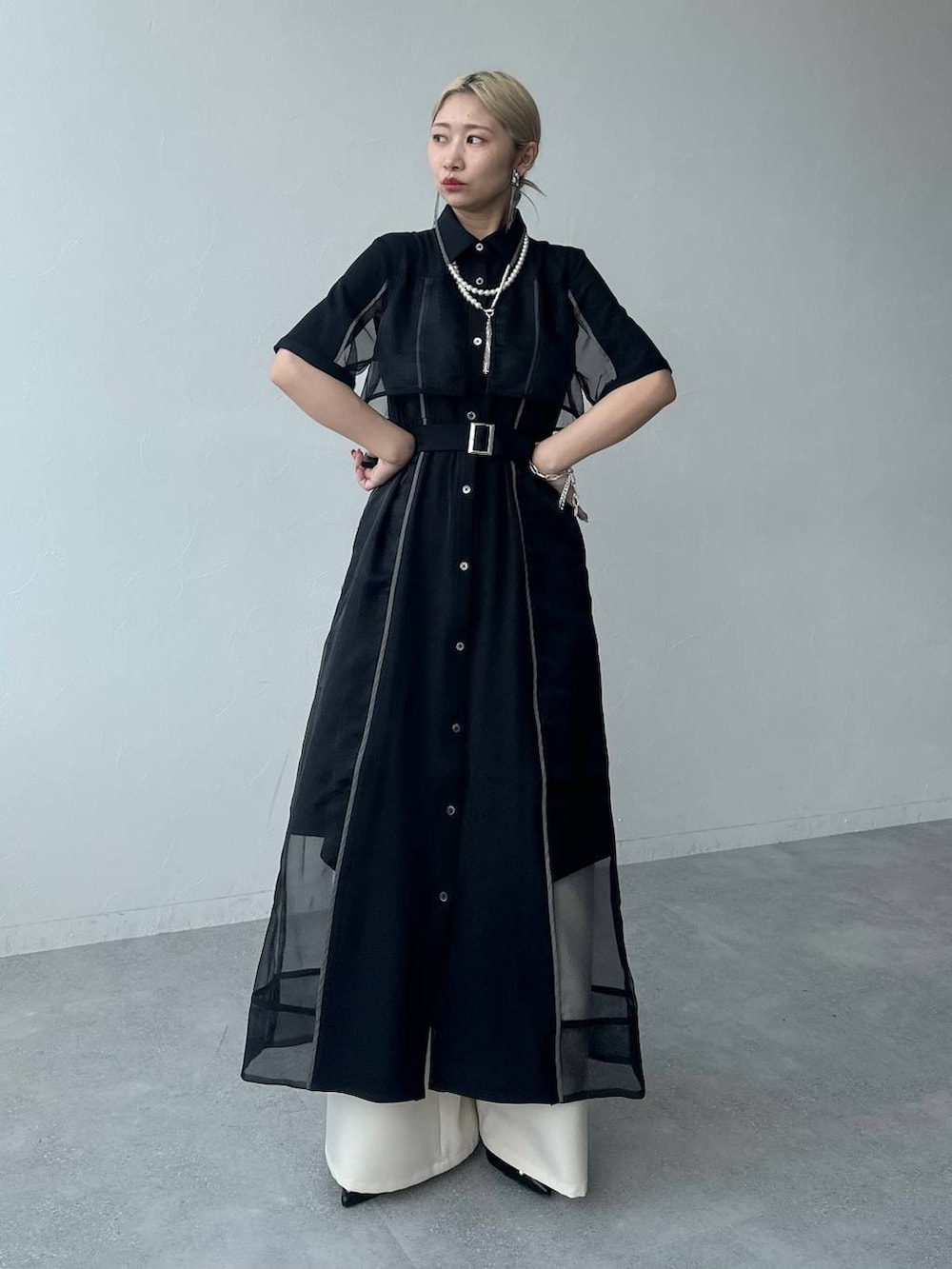 パイピングシアーワンピース(HARE)を使った人気ファッション