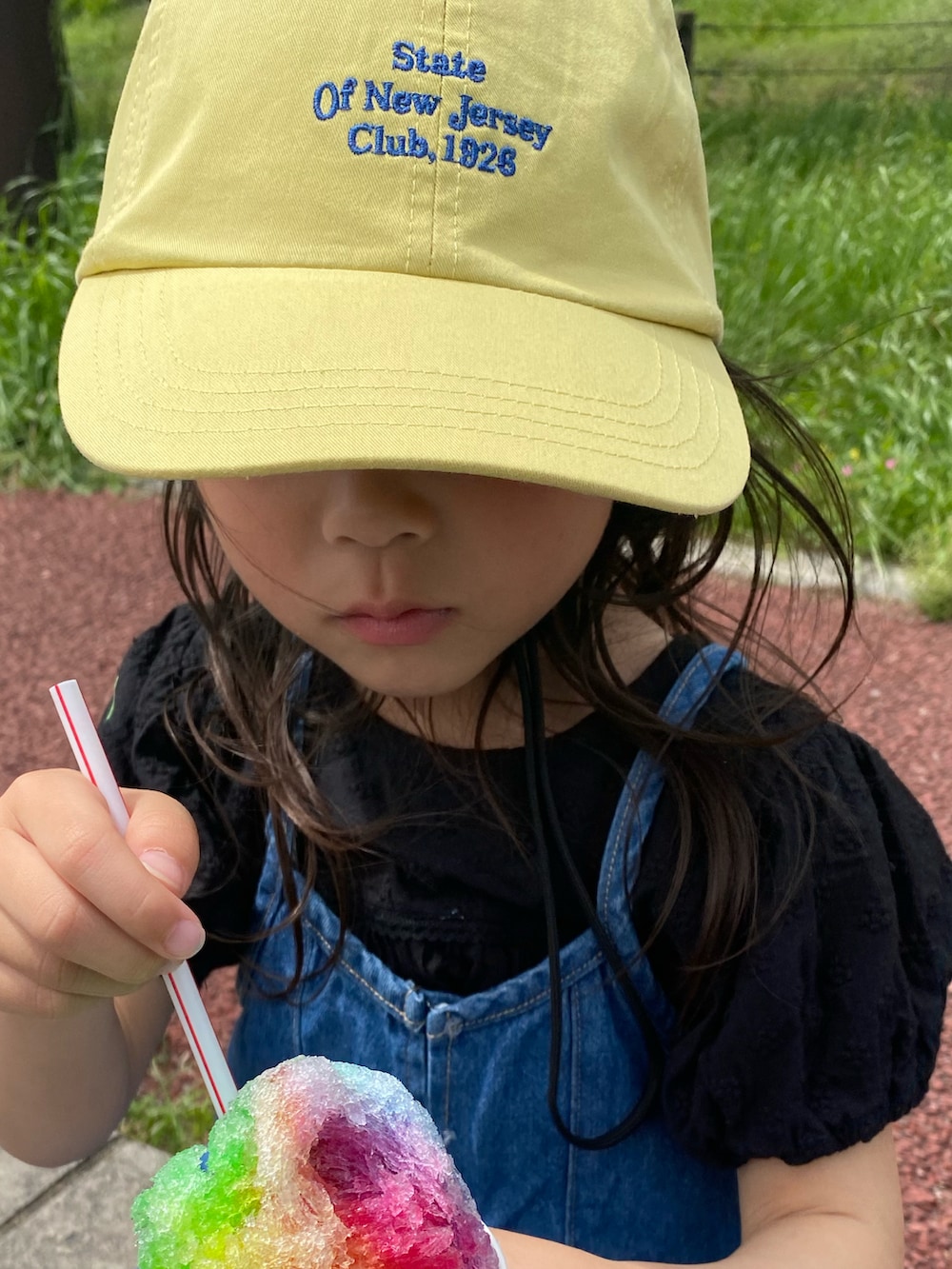 「キッズコーデ、キッズファッション、夏コーデ、女の子コーデ、4歳女の子、カジュアルスタイル」｜「西松屋のアイテム（シャツ/ブラウス、ブラック系）」を使った、(n)さん（レディース・166cm）の夏コーディネートの2枚目の写真