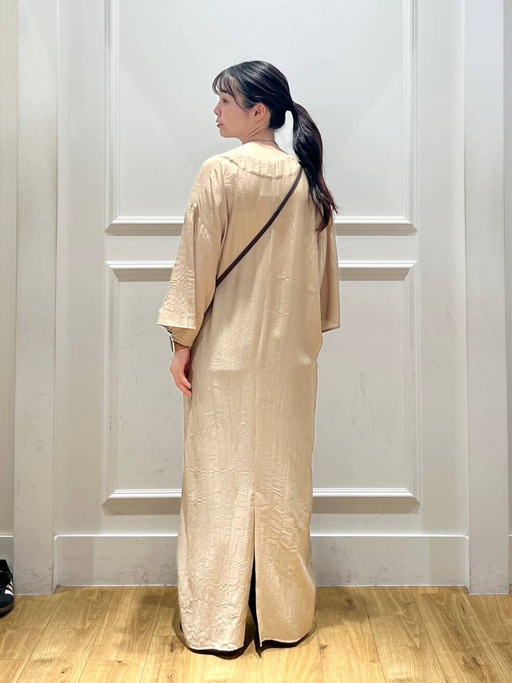 「カジュアル、フェミニン、きれいめ、SNAP_apart by lowrys、apart by lowrys」｜「A part byの≪追加2≫SUS/ビーズネックレス（ネックレス、シルバー系）」を使った、ゆいぴさん（レディース・156cm）の夏コーディネートの3枚目の写真