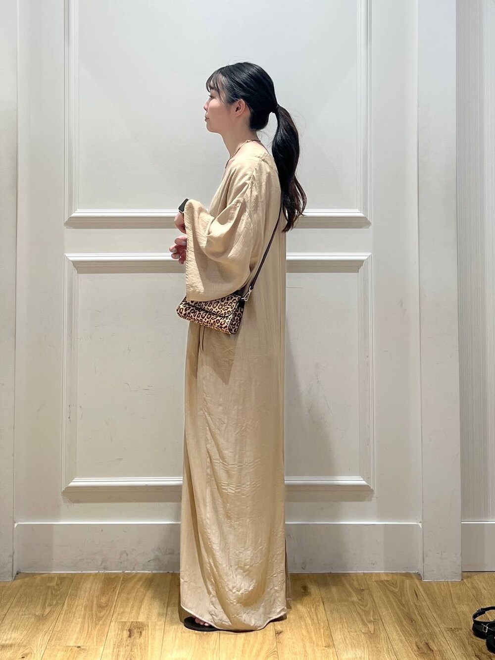 「カジュアル、フェミニン、きれいめ、SNAP_apart by lowrys、apart by lowrys」｜「A part byの≪追加2≫SUS/ビーズネックレス（ネックレス、シルバー系）」を使った、ゆいぴさん（レディース・156cm）の夏コーディネートの4枚目の写真