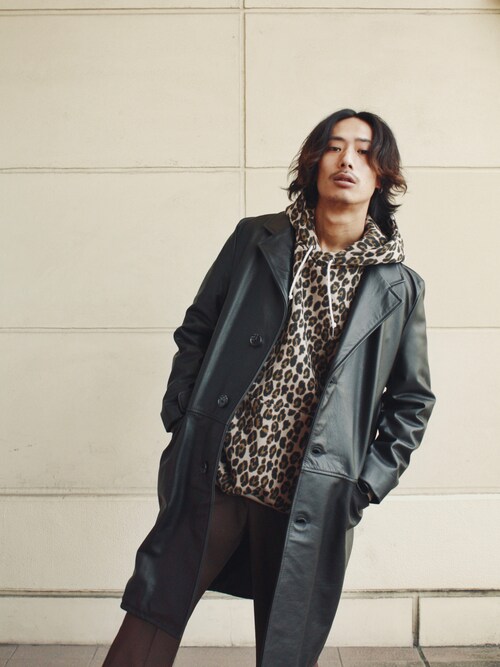 ビンテージ 80年代 shcott チェスターレザーロングコート Ren(Schott