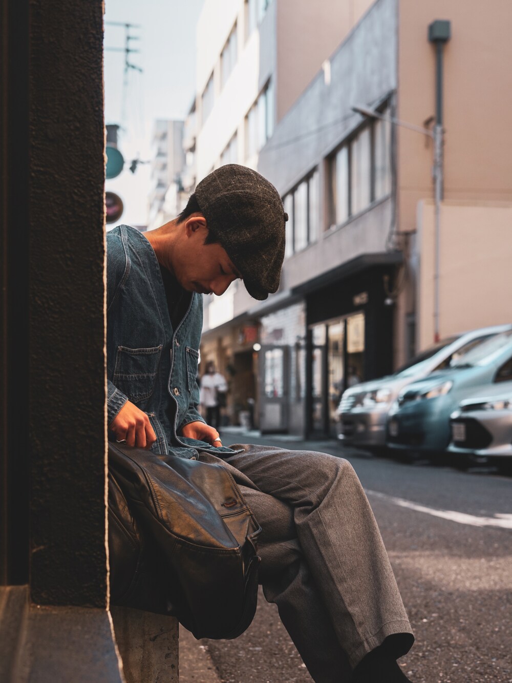 Renさんの「Schott/ショット/NEP DENIM ENGINEER JACKET/ネップデニム エンジニアジャケット（schott）」を使ったコーディネートの3枚目の写真