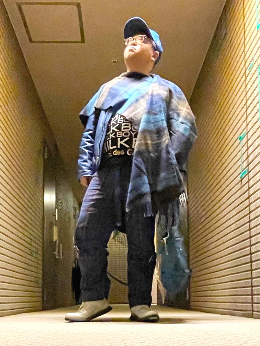 「undercover、supreme、peel&lift、COLEMAN」｜「UNDERCOVERのMUU9H01-1（キャップ、ブルー系）」を使った、muneさん（メンズ・165cm）の冬コーディネートの5枚目の写真