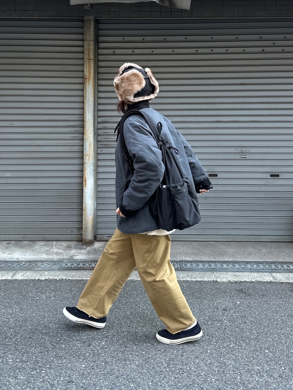 ぴぴゆかぴさんの「アーガイル起毛ニットプルオーバー（CPCM）」を使ったコーディネートの2枚目の写真