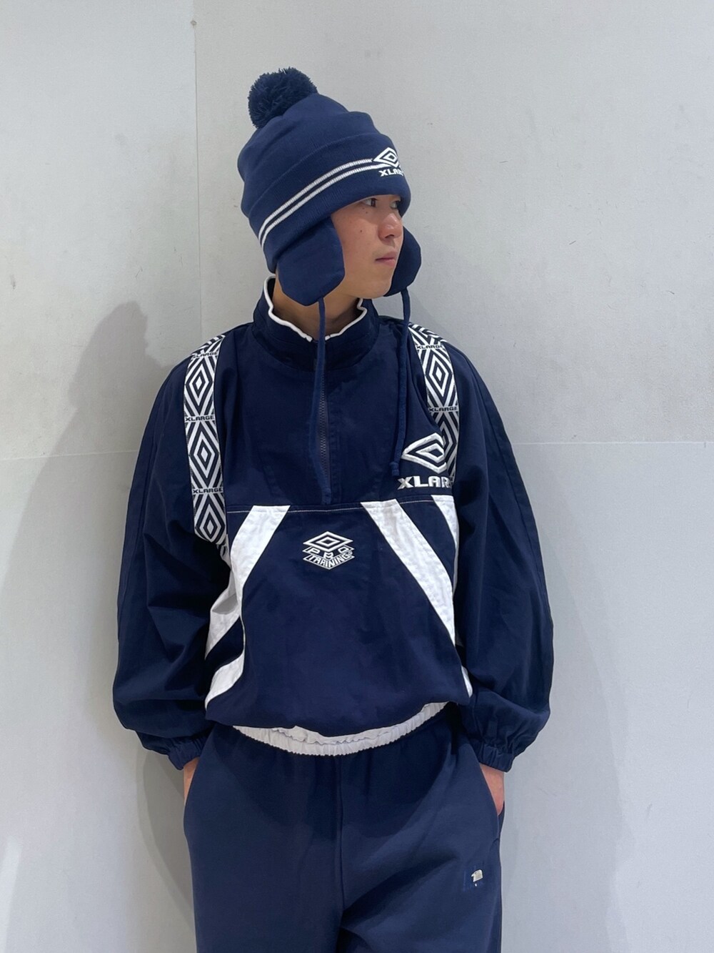 「XLARGE、XLARGE®、ootd、outfit」｜「XLARGEのXLARGExUMBRO EAR FLAP BEANIE（ニットキャップ/ビーニー、ブルー系）」を使った、Xlarge_Willyさん（メンズ・165cm）の冬コーディネートの5枚目の写真