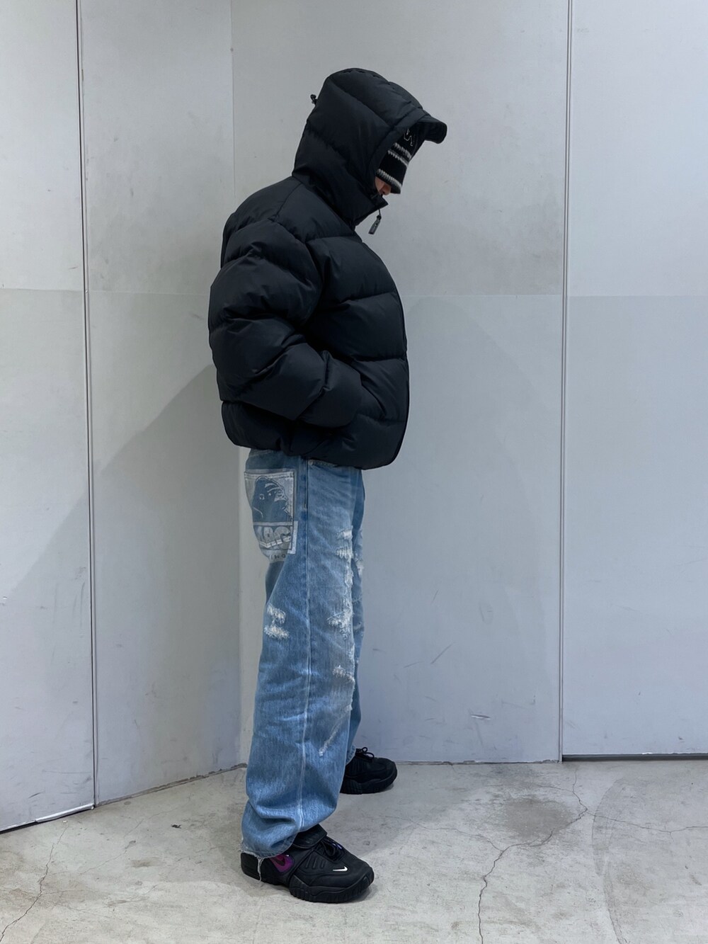 「XLARGE、ootd、outfit」｜「XLARGEのRIPSTOP HOODED DOWN JACKET（ダウンジャケット/コート、ブラック系）」を使った、Xlarge_Willyさん（メンズ・165cm）の冬コーディネートの2枚目の写真