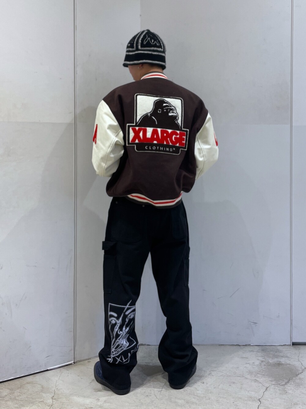 「XLARGE、XLARGE®、xlarge、xlargejp、ootd、outfit」｜「XLARGEのCROCHET BELL HAT（ハット、ブラック系）」を使った、Xlarge_Willyさん（メンズ・165cm）の冬コーディネートの3枚目の写真