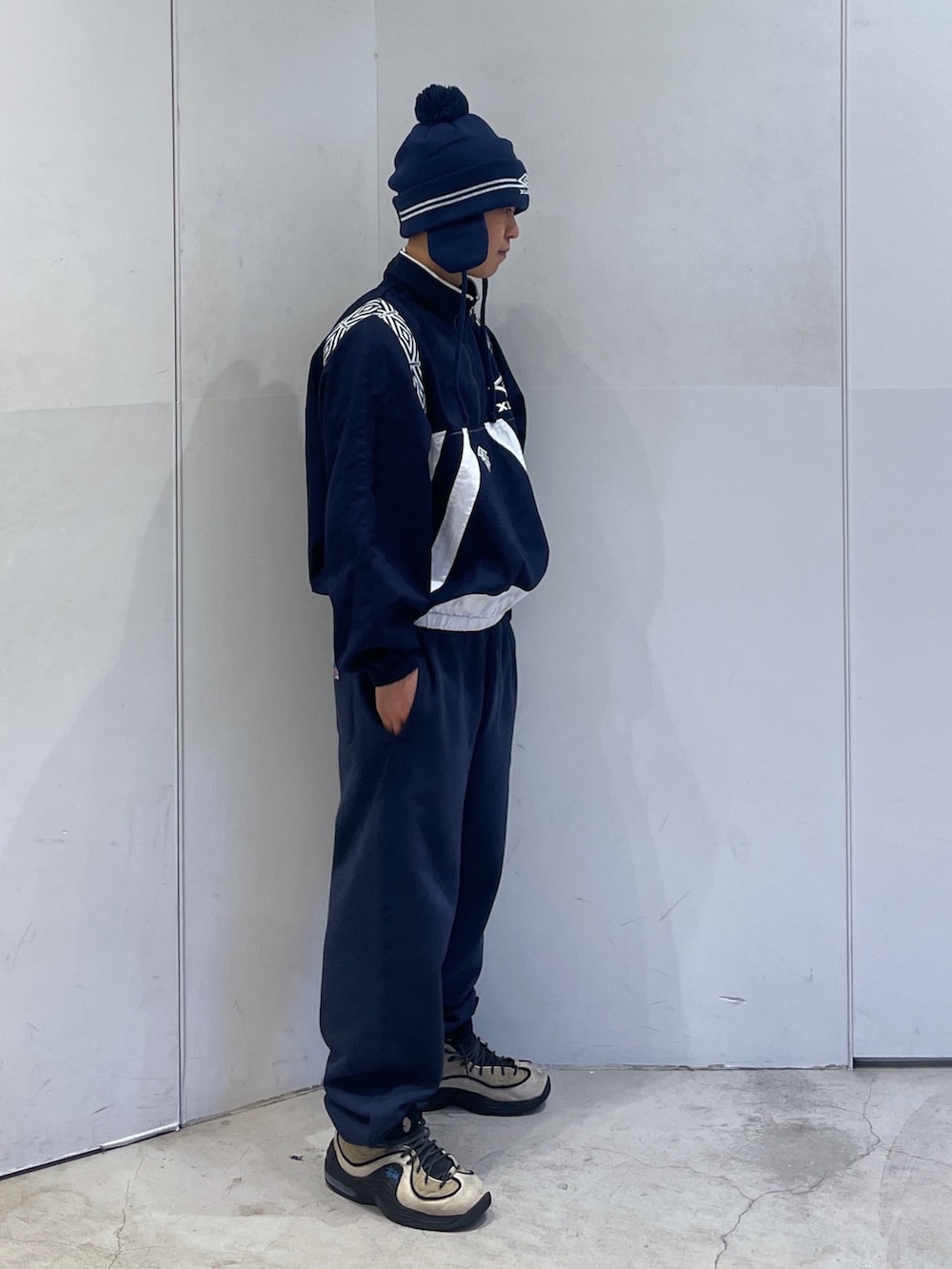 「XLARGE、XLARGE®、ootd、outfit」｜「XLARGEのXLARGExUMBRO EAR FLAP BEANIE（ニットキャップ/ビーニー、ブルー系）」を使った、Xlarge_Willyさん（メンズ・165cm）の冬コーディネートの2枚目の写真