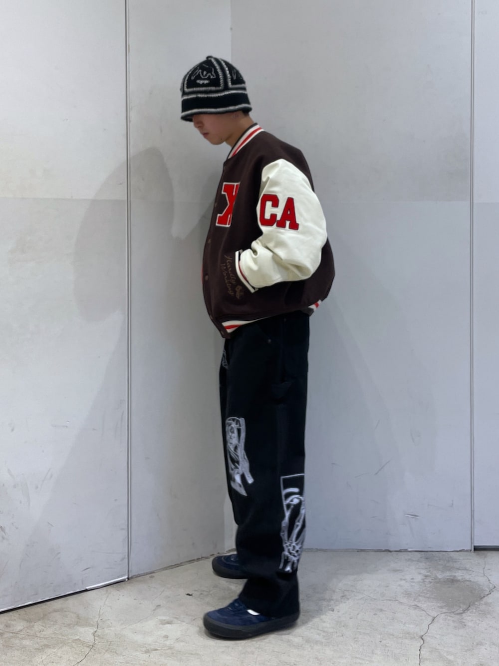 「XLARGE、XLARGE®、xlarge、xlargejp、ootd、outfit」｜「XLARGEのCROCHET BELL HAT（ハット、ブラック系）」を使った、Xlarge_Willyさん（メンズ・165cm）の冬コーディネートの4枚目の写真