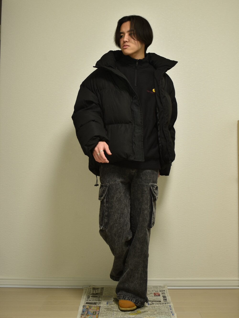 KACCHAN   さんの「【CLEL】M-47 Type Military Flare Cargo Pants/M-47 タイプ ミリタリー フレア カーゴ パンツ（CLEL）」を使ったコーディネートの5枚目の写真