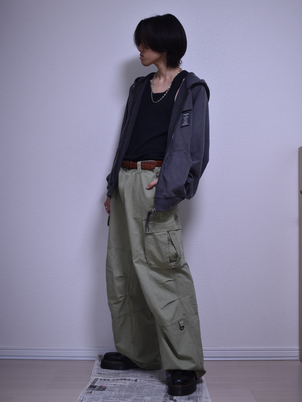 3カラーコットンワイドカーゴパンツ XXK4140【MASONPRINCE】を