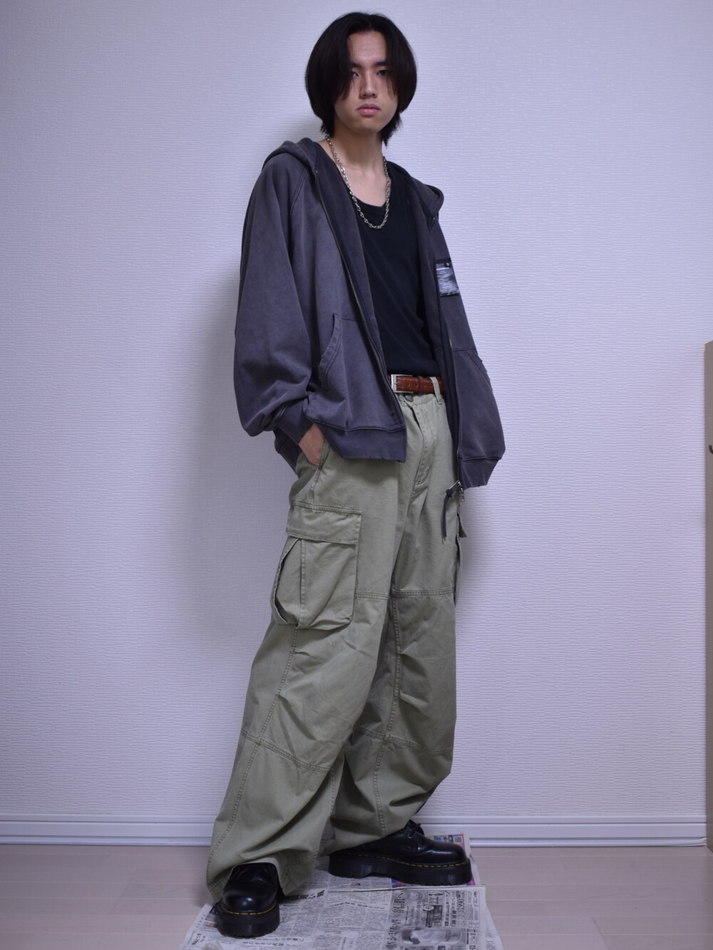 3カラーコットンワイドカーゴパンツ XXK4140【MASONPRINCE】を