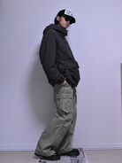3カラーコットンワイドカーゴパンツ XXK4140【MASONPRINCE】を使った