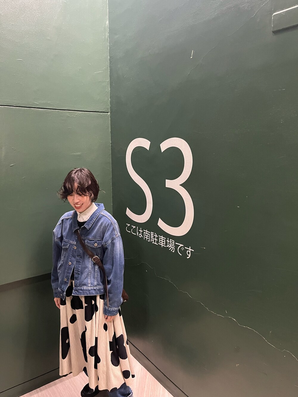 ブルー系のデニムパンツ、ブルー系のデニムジャケット、ホワイト系のシャツ/ブラウスを着用したレディースの冬コーディネートの3枚目の写真