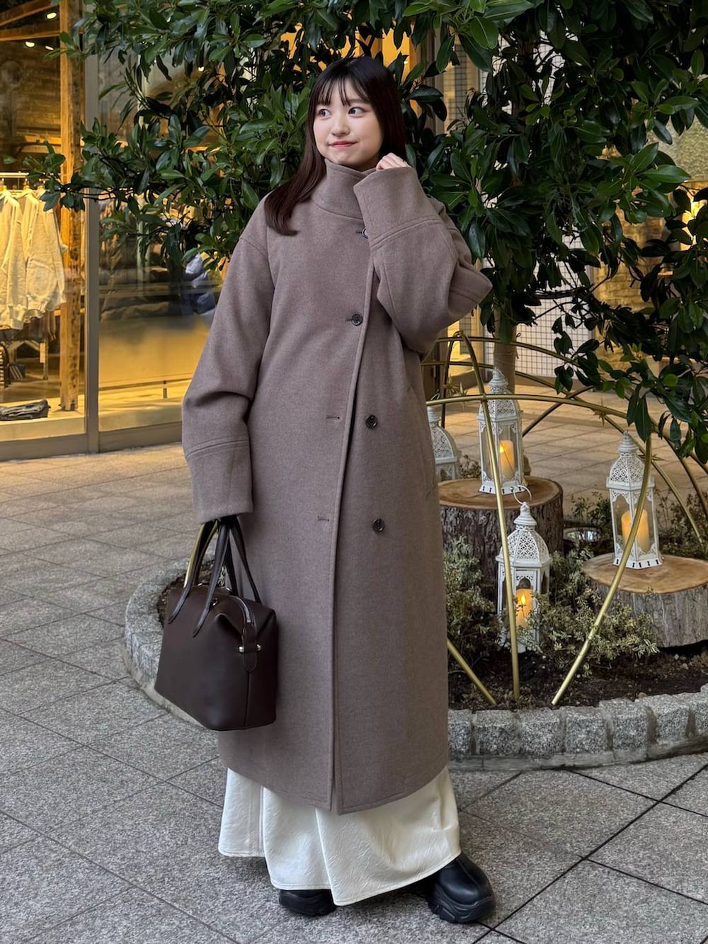 のあ(LOWRYS FARM マリエ富山)|LOWRYS FARMのステンカラーコートを使ったコーディネート - WEAR