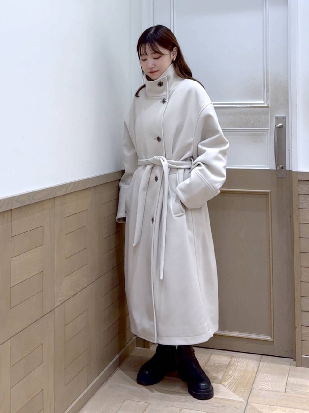 のあ(LOWRYS FARM マリエ富山)|LOWRYS FARMのステンカラーコートを使ったコーディネート - WEAR
